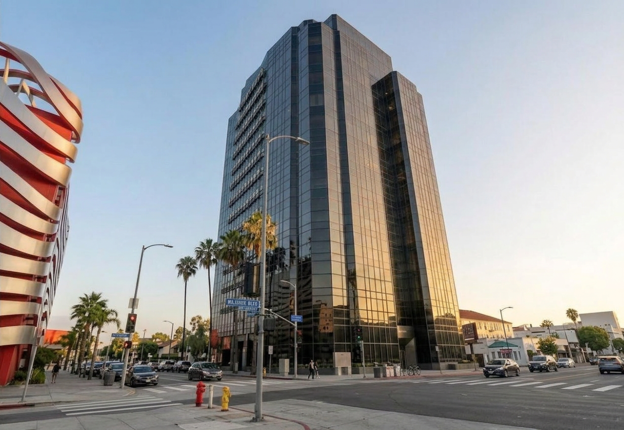Wilshire Boulevard at street level